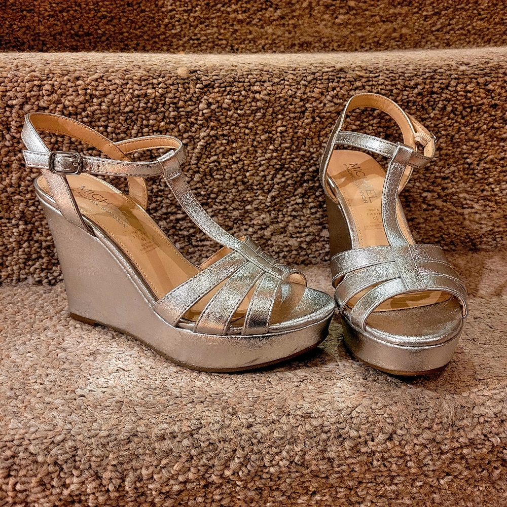 Michael Shannon silver platforms, size 6.5